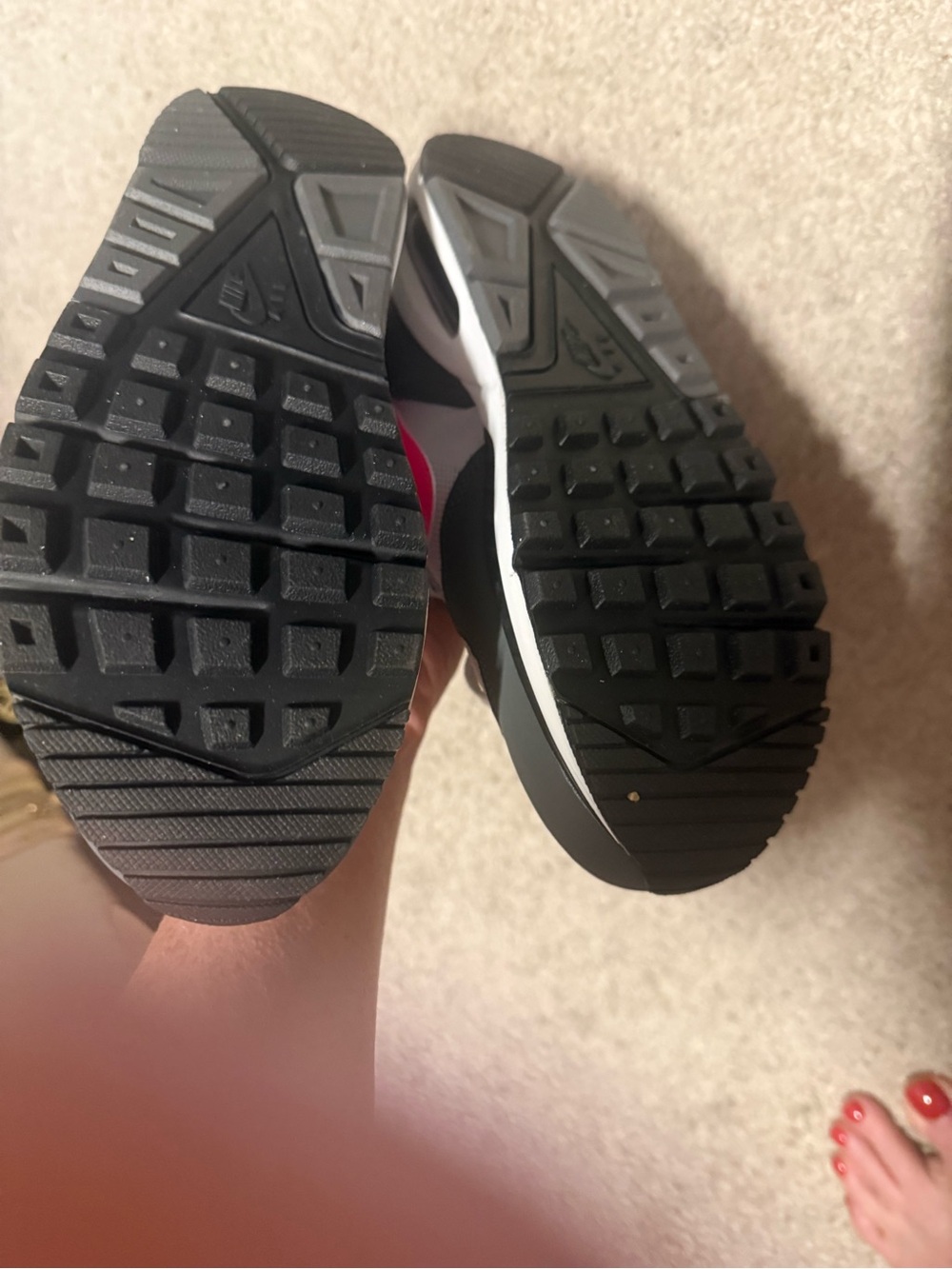 Nike Grey and Pink Low-Top Sneakers - Picture 4 of 4